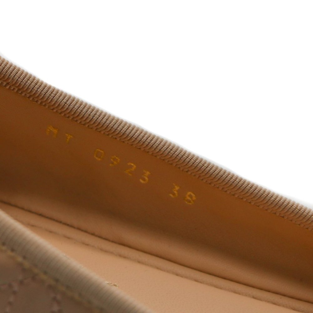 13103 - Christian Dior Ballet Flat Nude Quilted Cannage Calfskin Size 38 - Picture 7 of 7